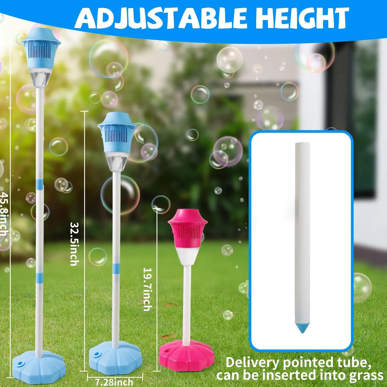 GlowFlow™ LED Illuminated Bubble Fountain with Adjustable Flow