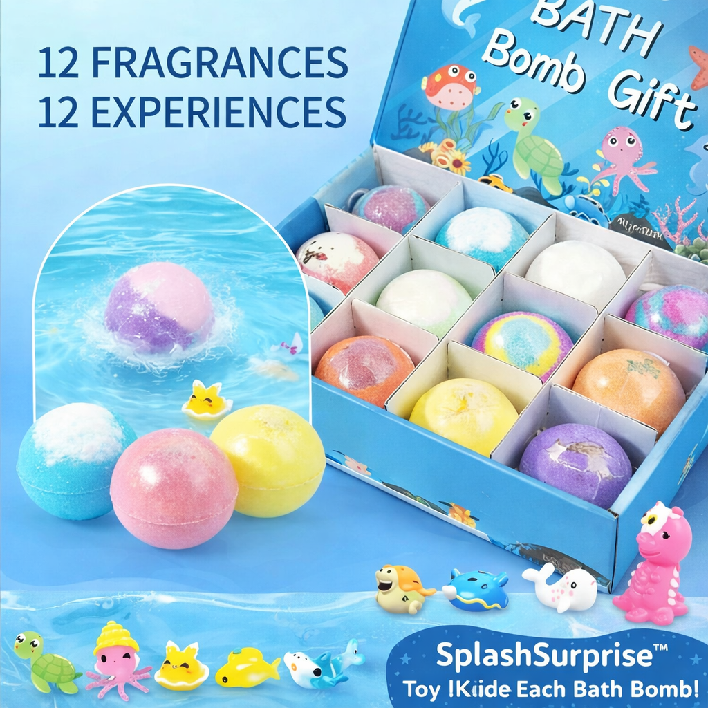 OceanPop™ Dinosaur Surprise Toy Bath Bomb Set for Kids - 6 Pack