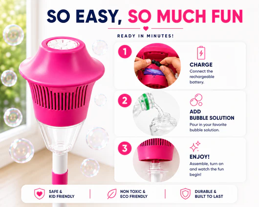 Fontaine à bulles lumineuse BubbleFlow™ à LED avec débit réglable