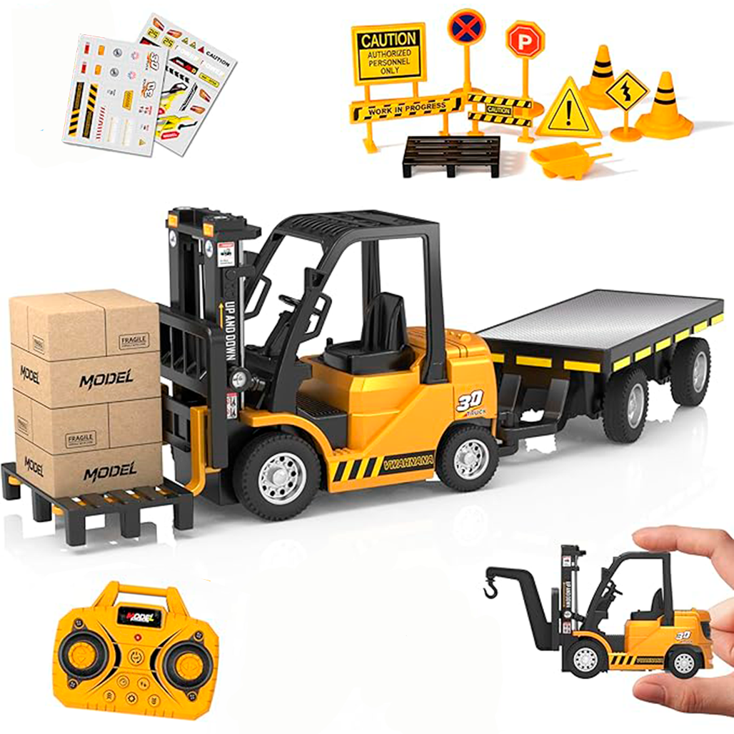 Mini Forklift Toy — Kids' Remote Control Construction Vehicle