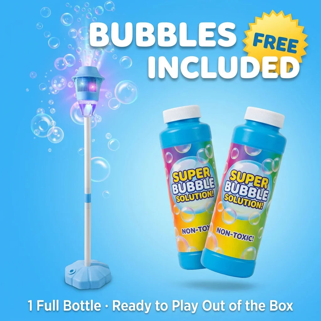 GlowFlow™ LED Illuminated Bubble Fountain with Adjustable Flow