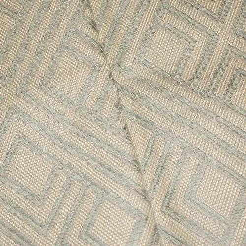 2 3/4 YD PC - Spa Green/Pearl Indoor/Outdoor Diamond Maze Jacquard Decorating Fabric