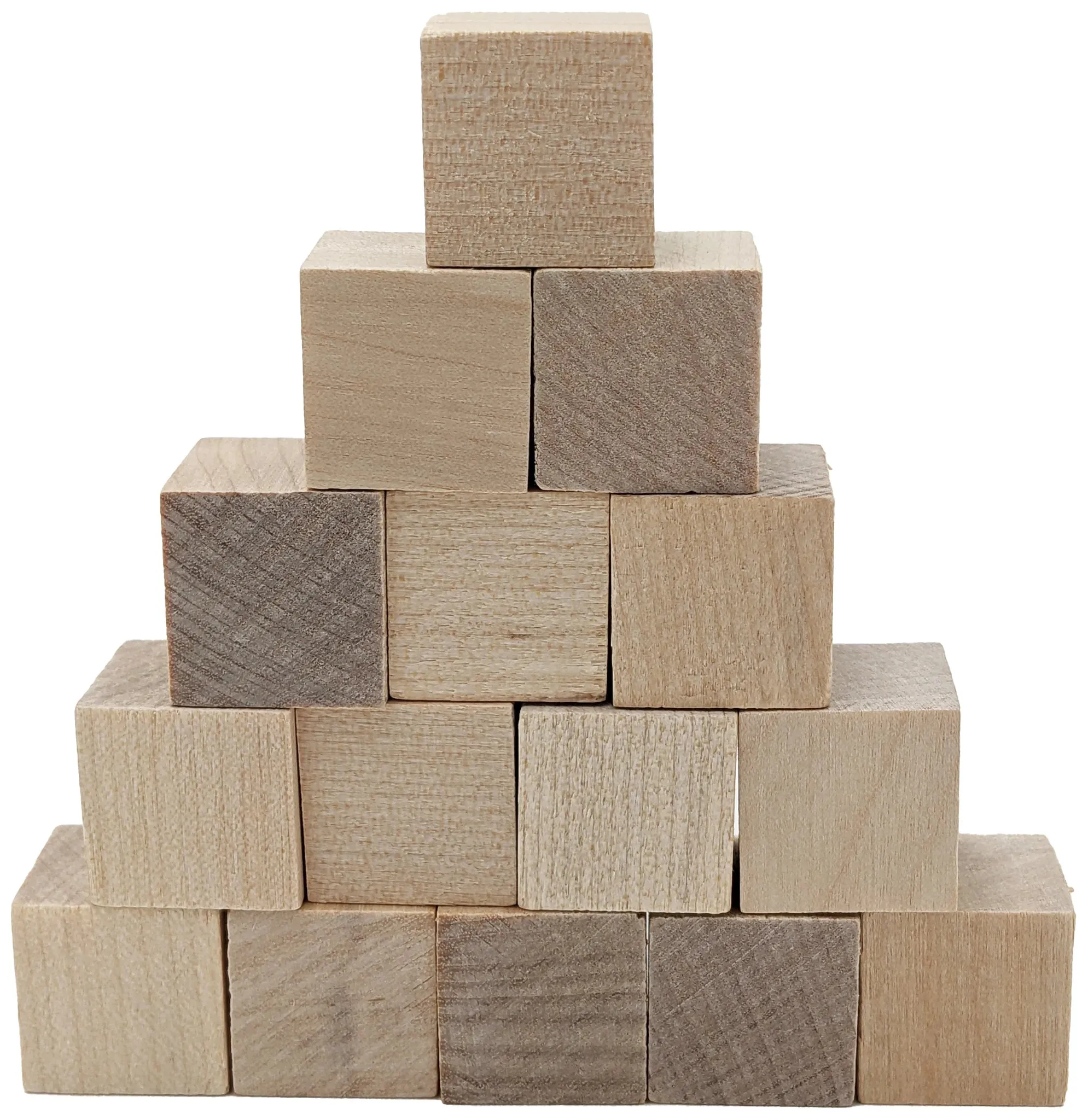 500 Pack ¾-inch (0.75") Wood Blocks, Mini Unfinished Wooden Cubes for Painting, Carving, and other DIY Craft Projects