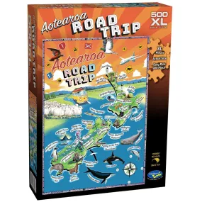 Aotearoa Road Trip 500 Piece Xl Puzzle Nz Map