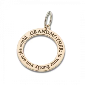 Bronze and Silver Grandmother Open Circle Charm 4101