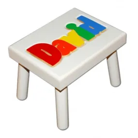 Copy of Damhorst Primary White Wood Puzzle Stool