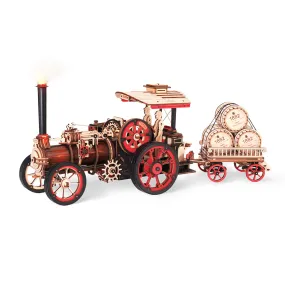 ROKR Steam Engine Mechanical 3D Wooden Puzzle LKA01 (Battery powered)